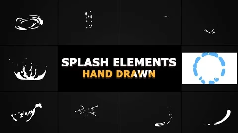 Liquid Splash Elements Stock After Effects