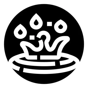 Liquid splash forming a crown shape icon Illustration