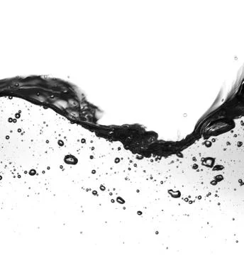 Liquid Splash Isolated on White Background Stock Photos