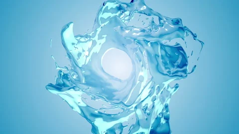 Liquid splash or round swirl with drops 動画素材 201127360