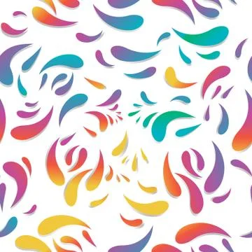 Liquid splash seasonal seamless pattern abstract background vector Stock Illustration