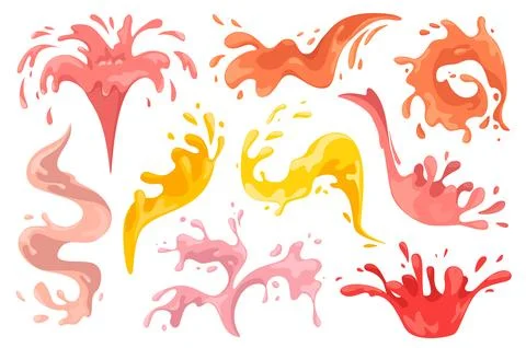 Liquid Splashes Vector Set Stock Illustration