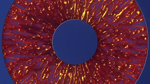 Liquid streams flowing sideways from the center. 3d rendering loop animation Stock Footage 264264677