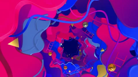 Liquid Style In 3D Geometry 02 4K Stock Footage 260379009