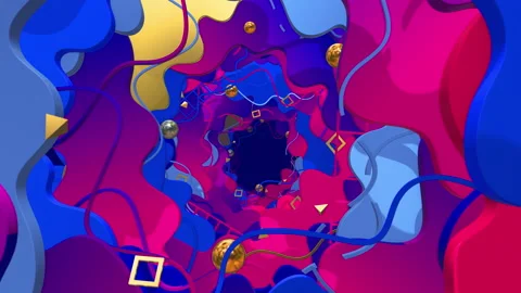 Liquid Style In 3d Geometry Stock Footage 206640170