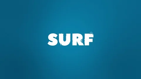 Liquid Surf Text Reveal Stock Footage 102295067