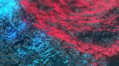 Liquid Surface water ocean 3D render Stock Illustration