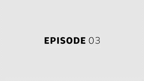 Liquid Text Episode Title Animation - Episode 3, Transparent Background, Loop Stock Footage 345991368