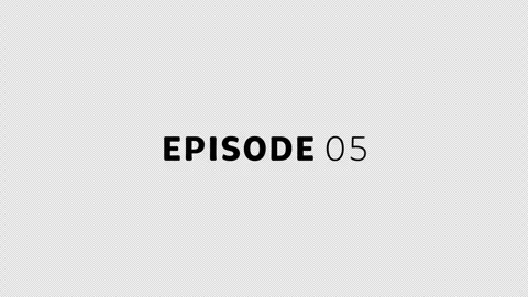Liquid Text Episode Title Animation - Episode 5, Transparent Background, Loop Stock Footage 345991369