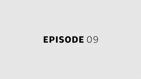 Liquid Text Episode Title Animation - Episode 9, Transparent Background, Loop Stock Footage 345991455