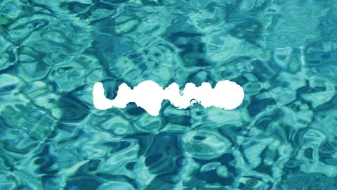 Liquid Text Reveal with Water Texture Video stock 102476759