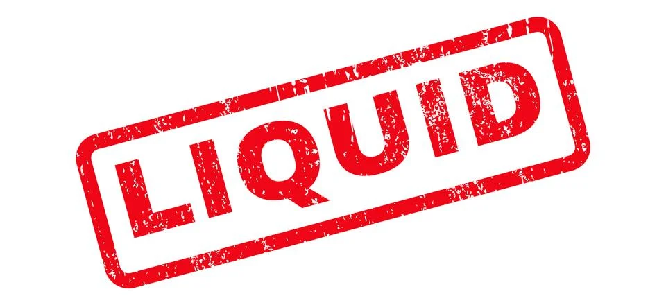 Liquid Text Rubber Stamp Stock Illustration