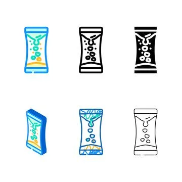 Liquid timer concepts fidget toy color icon vector Stock Illustration