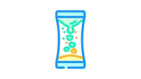 Liquid timer fidget toy color icon animation Stock Footage 327266397