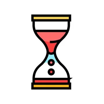 Liquid timer fidget toy color icon vector illustration 스톡 일러스트