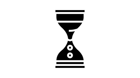 Liquid timer fidget toy glyph icon animation Stock Footage 326151864