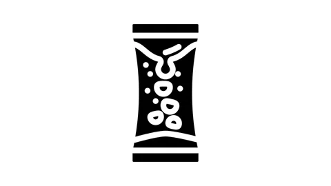 Liquid timer fidget toy glyph icon animation Stock Footage 326742558