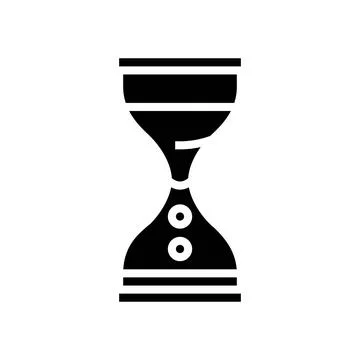 Liquid timer fidget toy glyph icon vector illustration Stock Illustration