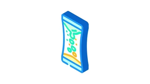 Liquid timer fidget toy isometric icon animation Stock Footage 327289311