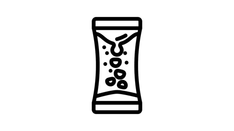 Liquid timer fidget toy line icon animation Stock Footage 326759661
