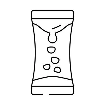 Liquid timer fidget toy line icon vector illustration イラスト素材