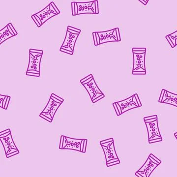 Liquid timer fidget toy line vector seamless pattern Illustrazione stock