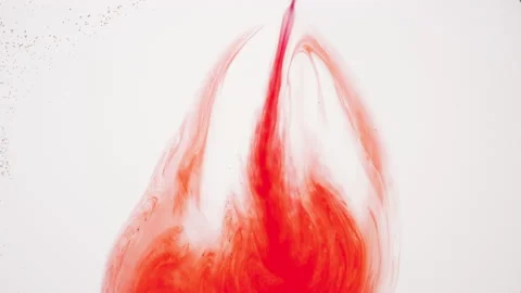 Liquid with tiny transparent bubbles is injected into white one 库存影片 154381251