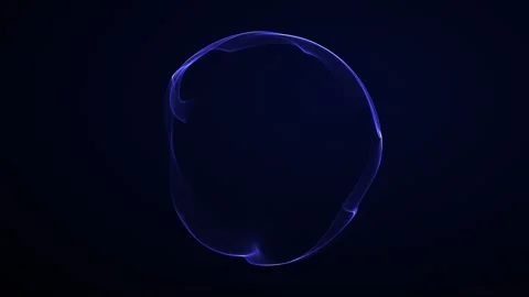 Liquid tissue blue energy sphere with jellyfish-like flowing membrane and s.. 스톡 동영상 330538532