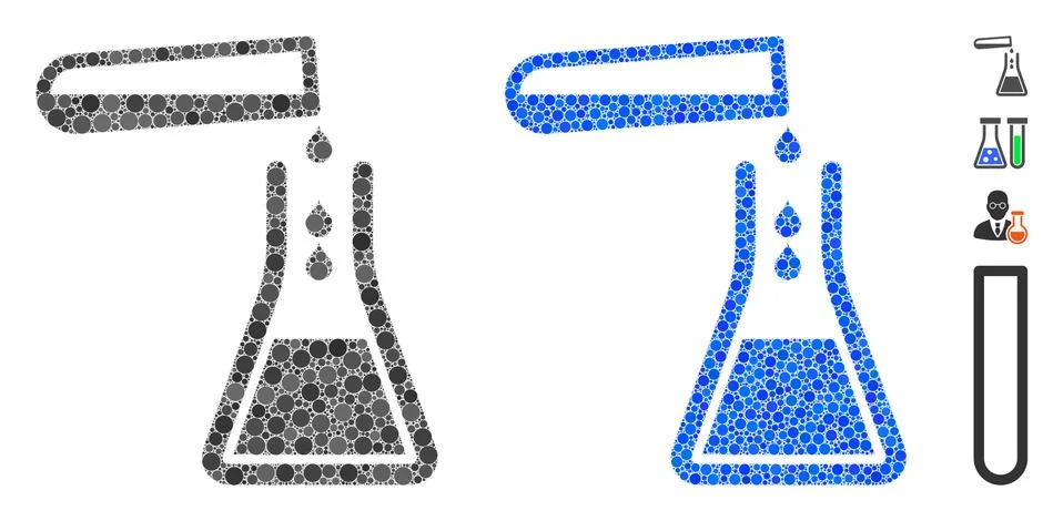 Liquid Transfusion Composition Icon of Spheric Items Stock Illustration