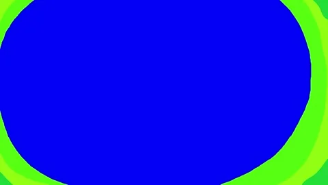 Liquid transition wipe green yellow redbox isolated Stock Footage 282383642