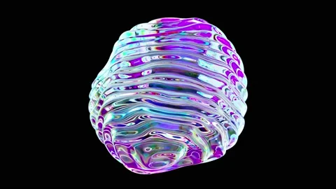 Liquid transparent sphere shape drop ripple seamless looping motion background Stock Footage 146883973