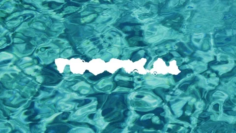 Liquid Tropical Text Reveal with Water Texture Video stock 102477053