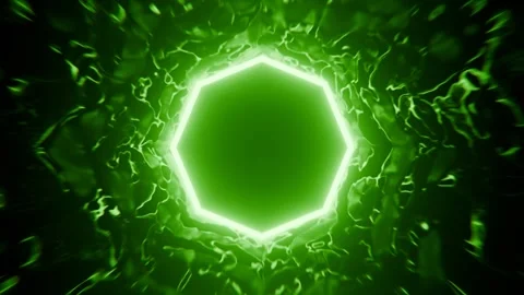Liquid Tunnel Effect VJ Loop 4K - Hypnotic Music Background Animation Green Stock Footage 293944202