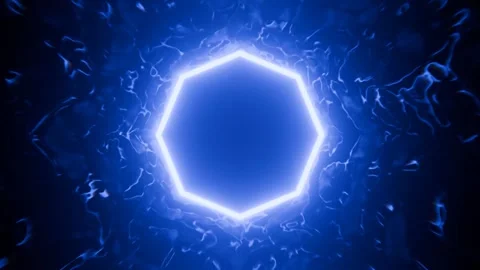 Liquid Tunnel Effect VJ Loop 4K - Hypnotic Music Background Animation Blue Stock Footage 293944285