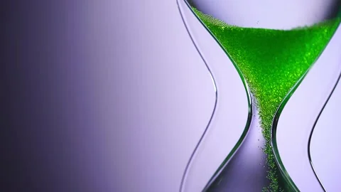 Liquid type of hourglass as time passing concept for business deadline, urgen Stock Footage 146364435
