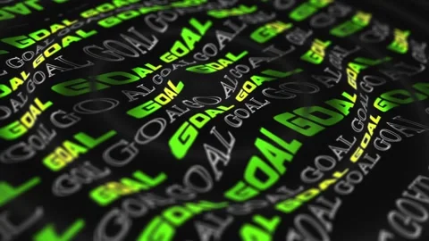 Liquid Typography Goal Animation. Stock Footage 261943215