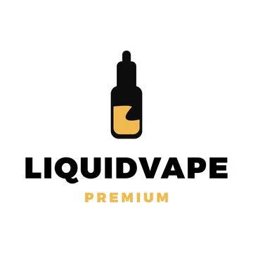 Liquid Vape Icon Vector Logo Template Illustration Design Stock Illustration