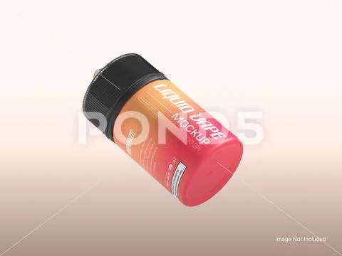 Liquid Vape Packaging Mockup 3D Rendering Modello PSD