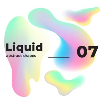 Liquid vector colorful shapes multicolor ink Stock Illustration