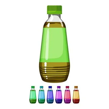 Liquid vinegar bottle cartoon vector graphic Stock Illustration