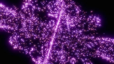 Liquid Violet Particles Stock Footage 255194257
