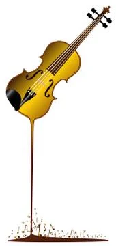Liquid violin Illustrazione stock