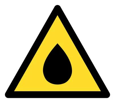 Liquid Warning Flat Icon Image Stock Illustration