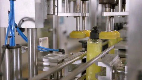 Liquid washing detergent production. Video stock 246563538