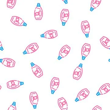 Liquid washing soap bottle vector seamless pattern 스톡 일러스트