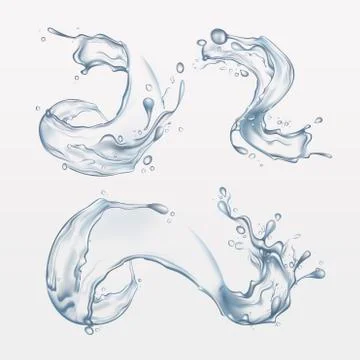 Liquid water splash texture design Stock Illustration