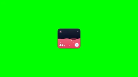 Liquid Water Tracker Card Hydration Goal on Green Screen Stock-Footage 347146592