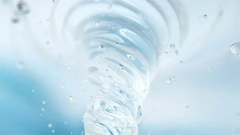 Liquid water vortex in 4K Video stock 90182097