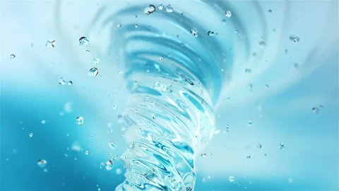 Liquid water vortex in 4K Stock Footage 90182383