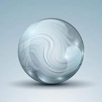 Liquid wave 3d sphere.Turquoise fluid vortex Stock Illustration